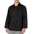 thumbnail image 2 of Chef Code Manteau de Chef pour Homme à 8 Boutons Perle, Noir, m, 2 of 6
