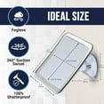 thumbnail image 2 of Fogless Shower Mirror for Shaving, 6.3" x 6.3" (Chrome) | Shatterproof Design, Anti Fog Coating, Upgraded Suction & 360° Swivel; Thoughtful Gift for Men Who Value Reliable Performance, 2 of 7
