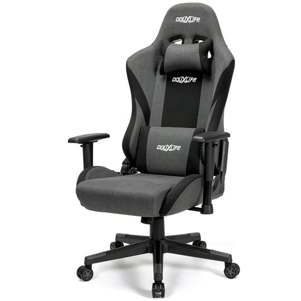 Douxlife Fabric Gaming Chairs for Adult Big and Tall 300 Pound, Comfy