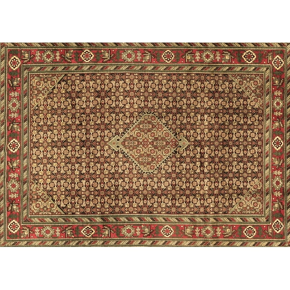 Ahgly Company Indoor Rectangle Persian Brown Traditional Area Rugs, 2' x 4'