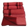 6 Piece Towel Set, Rasberry/merlot