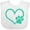 AA-White, variant on Inktastic Teal Heart With Paw Print Boys or Girls Baby Bib
