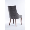 thumbnail image 4 of Boucle Upholstered Dining Chair with Padded Backs, Solid Wood Legs, Modern Kitchen Chair Armless for Living Room Bedrooms, Grey, 4 of 7