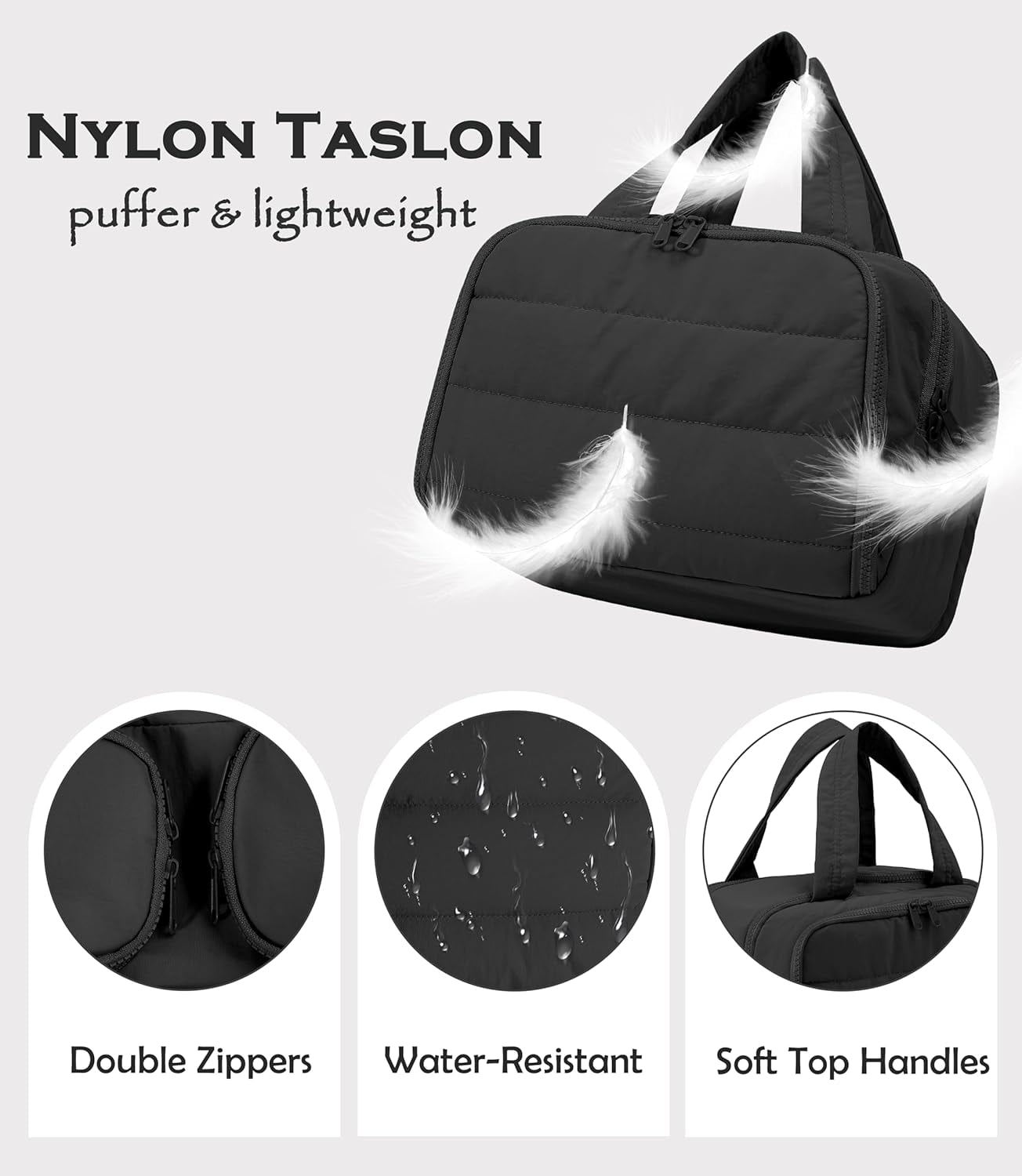 Cloud Carry Bag,Travel Toiletry Bag for Women, Large Puffy Cosmetic Bag with Wet-Dry Separation and Multiple Pockets for Organized Essentials