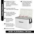 thumbnail image 4 of (2 pack) Igloo 25 QT Marine Hard Sided Cooler, White, 4 of 13