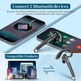 thumbnail image 4 of YUNOVA Bluetooth Headset for Cellphone Wireless Bluetooth Earpiece with Charging Case Hands-Free Single Ear Headset with Mic for iOS Android Cell Phone, V5.2 Bluetooth Headphone for Business, Trucker, 4 of 8