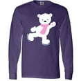 thumbnail image 3 of Inktastic Polar Bear, White Bear, Ice Skating Bear, Scarf Long Sleeve T-Shirt, 3 of 5