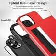 thumbnail image 4 of 4-in-1 for iPhone 15 Pro Max Case with Screen Protector & Camera Cover Full Body Hybrid iPhone 15 Pro Max Case Wallet Card Holder Shockproof Protective Phone Case for iPhone 15 Pro Max (Red), 4 of 14