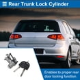 thumbnail image 2 of Cilindro de Cerradura del Maletero con Cilindro de Cerradura del Maletero Trasero y Llaves para Volkswagen Golf 1998-2006 Liberación del Maletero Trasero Pestillo No. 1J6827297G Metal 1 Juego, 2 of 7
