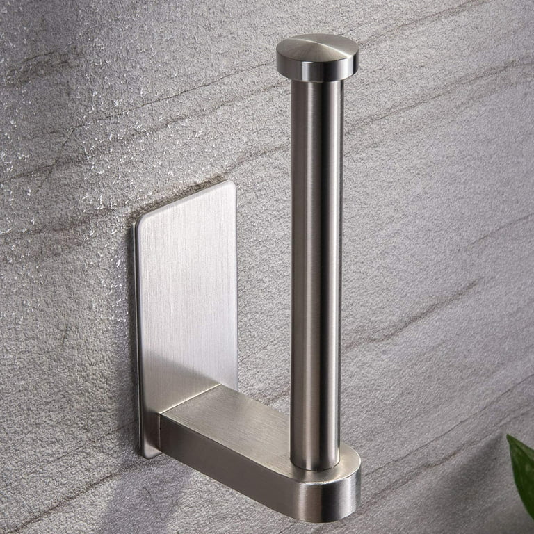 304 Stainless Steel Adhesive Toilet Paper Holder Brushed Gold WC Paper  Towel Holders Tissue Shelf for Bathroom Kitchen Free Nail