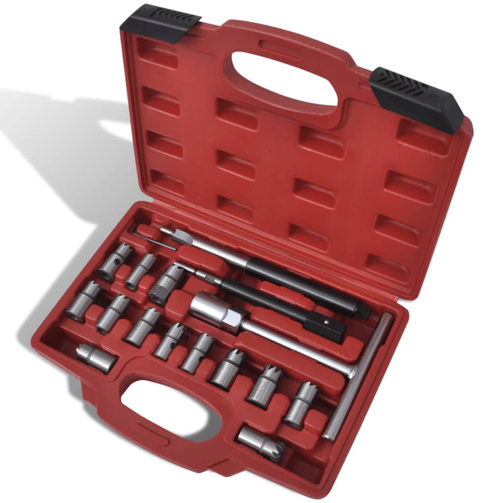 17PCS Diesel Injector Sealing Cutter Set Repair Remover Tool For CDI Engines