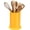 Yellow, variant on ABCISI Kitchen Utensil Holder, 5x6.5" Plastic Utensil Cutlery Holder for Straw, Spoon, Chopstick, Round Flatware Organizer with Drain Hole for Kitchen Restaurant Countertop, Yellow