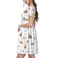 thumbnail image 2 of Easygdp Farm Animals para Vestido Transpirable de Mujer, Vestido Suelto de Manga Corta con Pliegues y Bolsillos para el Verano, 2 of 6