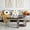 Walnut, variant on YWEN Modern Nesting Coffee Table Set of 2, 2-Piece Modern 32.68" & 16.93" Round Coffee Side Table Set with White Sintered Stone Top and Black Sintered Stone Legs for Living Room