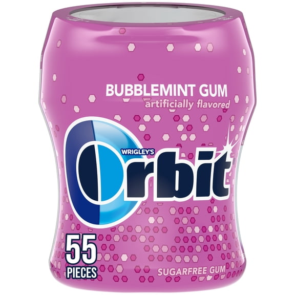 Orbit Gum Bubblemint Sugar Free Chewing Gum - 55 Piece Bottle