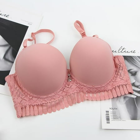 Xdegoge Clearance Clothes Under $5.00 Women Activewear Bras for Women Push Up Underwire Bras Plus Size Full Coverage Bras High Impact Bra Spaghetti Strap Ladies Bra Lingerie Clearance Online Sales