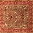 thumbnail image 1 of Ahgly Company Indoor Square Oriental Orange Industrial Area Rugs, 7' Square, 1 of 4