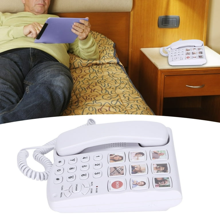Elderly Large Button Phone - Hands-Free, Picture Dial, for Seniors