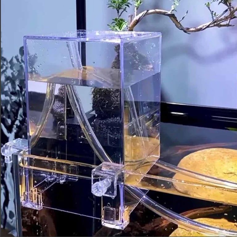Fish Tank Aquarium Lookout Tower, Negative Pressure Vacuum Suspended Fish  Tank, Clear Above Water Transparent Aquarium Elevator Inverted, Increase  Activity Space for Ecological Decorations(L) - Walmart.com