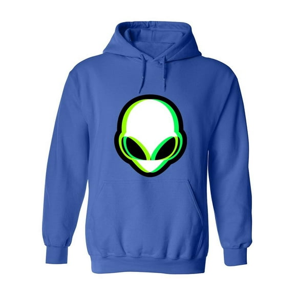 Alien Glitch Effect Hoodie Men -Image by Shutterstock, Male Small