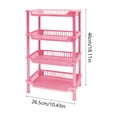 thumbnail image 3 of Four Tier Bathroom Storage Rack Countertop Organizer Shelf with Drain Hole Layers for Shampoo Lotion Cosmetics Kitchen Seasoning Bottles Sink Counter Dorm Room Home Organization Storage Rack, 3 of 6