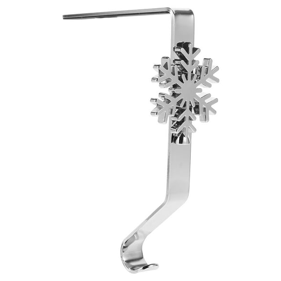 HONMEET Christmas Stocking Holders Set with Iron Snowflake Design, Decorative Holiday Fireplace Mantel Decor