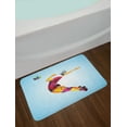 thumbnail image 2 of Volleyball Bath Mat, Colorful Abstract Woman Player in Polygonal Motifs Modern Sports, Plush Bathroom Decor Mat with Non Slip Backing, 29.5" X 17.5", Pale Blue and Multicolor, by Ambesonne, 2 of 2