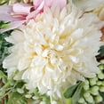 thumbnail image 4 of Ramo de flores artificiales Simulación Decoración floral Planta de hierba de rosa falsa Ramo mixto Adorno de boda, Verde Vogacara HA7254-03B, 4 of 6