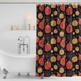 thumbnail image 3 of Fall Halloween Shower Curtain, Waterproof Shower Curtains for Bathroom, Pumpkin Spiderwebs Thanksgiving Farmhouse Washable Fabric Bathtub Curtain Set Bath Decor with 12 Hooks Long 72"x84", 3 of 8