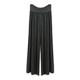 thumbnail image 2 of Oiangi Womens Plus Size Flowy Palazzo Pants High Waist Stretch Drawstring Trousers Soft Solid Color Wide Leg Pant Gray XL, 2 of 5