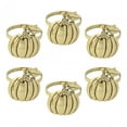 thumbnail image 3 of 6 uds anillos para servilletas de calabaza, anillos metálicos para servilletas de otoño, bandas para servilletas para mesa de comedor de Acción de Dorado, 3 of 8