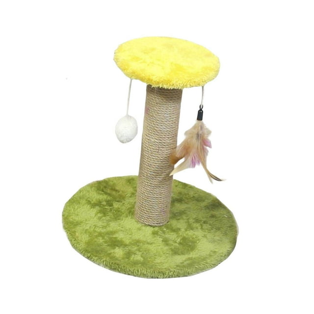 thinsony Poteau à Griffer pour Chat Poteau à Griffer Cadeau Durable pour Chatons Fournitures Rond Vert
