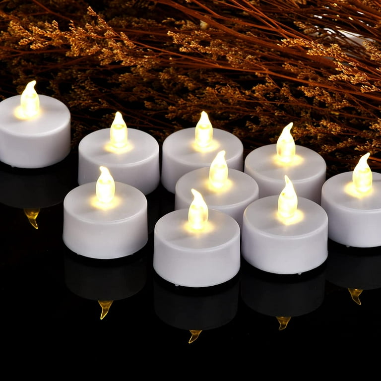 Battery Operated Tea Light Candles:150 Pack Flameless LED Realistic  Flickering Candles 100+ Hours Electric Fake Candle in Warm White Ideal for  Party, Wedding, Birthday, Gifts and Home Decoration 