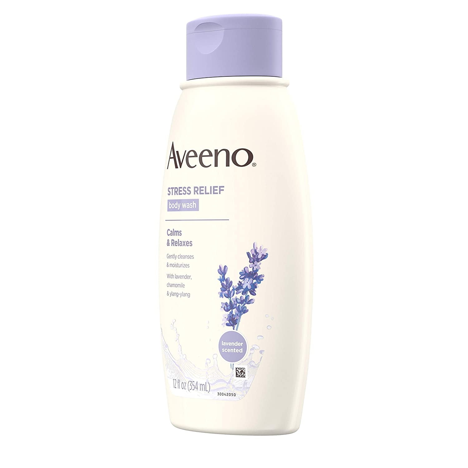 AVEENO Active Naturals Body Wash, Stress Relief 12 oz (Pack of 4)