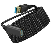 ELAYARD Black Braided USB 3.0 Extension Cord for Computer High-Speed Data Transfer