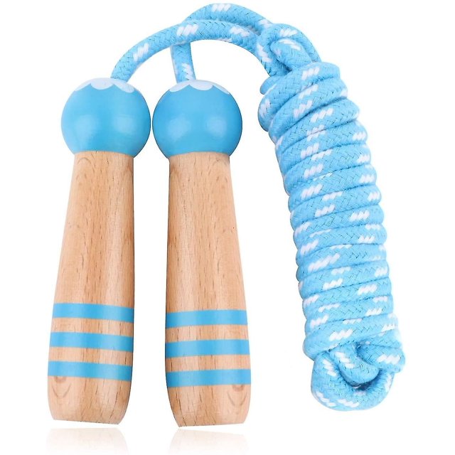 Cuerda de Saltar para Niños LzGUNGY Mango de Madera 2,6 m de Algodón Trenzado