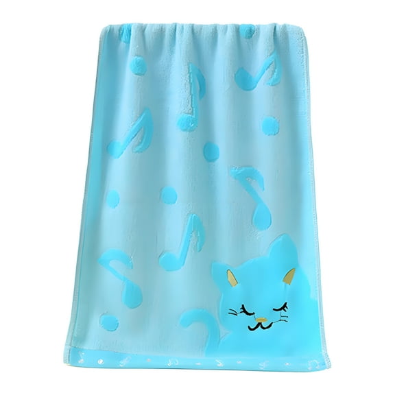 AUQ Child Kids Baby Bath Soft Towels Face Hand Hair Bath Beach Towel Baby Towel 25*50Cm,Blue
