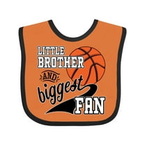 Inktastic Little Brother and Biggest Fan Basketball Player Boys Baby Bib