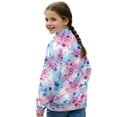 thumbnail image 4 of Xoenoiee Star Tie Dye Print Girls Casual Oversized Half Zip Sweatshirts Long Sleeve Pullover Jackets Zipper Fall Winter Outfits, 5-6 Years, 4 of 7
