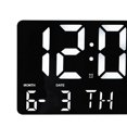 thumbnail image 1 of Horloge Murale Numérique LED 10 Pouces Montable avec Télécommande Noire, 1 of 8