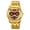Gold, variant on Men's Lion Dance Dial Watch - Stainless Steel, Luminous, Water Resistant Quartz Watch