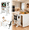 White, variant on Toddler Tower Foldable, Animal Magnets Learning Kids Kitchen Step Stool, 4-in-1 Toddler Standing Tower with Blackboard, Anti-Tip Safety Feet, Foldable Wooden Helper for Ages 1–4 (CPC Certified)