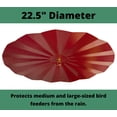 thumbnail image 2 of JCs Wildlife Metal Bird Feeder Rain Guard - Perfect for Bird Seed Cylinders - Protects Against Water and Overhead Messes (22.5 Inches, Red), 2 of 4