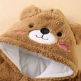 thumbnail image 4 of Luxalzxs Newborn Baby Boys Girls Jumpsuit Winter Bear Ears Hooded Comfy Romper Onesie Infant Footed Fleece Romper Kawaii Overcoat, 4 of 5