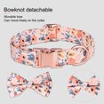 thumbnail image 5 of 1. 【Diseño novedoso de doble propósito】, los accesorios del collar de perro incluyen una decoración floral y un lazo, desmontable, puedes cambiar el estilo en cualquier momento. El diseño único es, 5 of 5