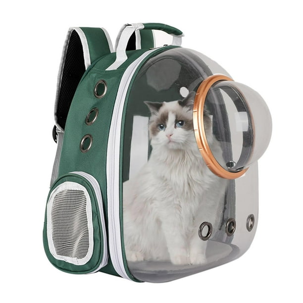 Mochila porta gatos Sunnimix Portátil Verde Transportín de viaje