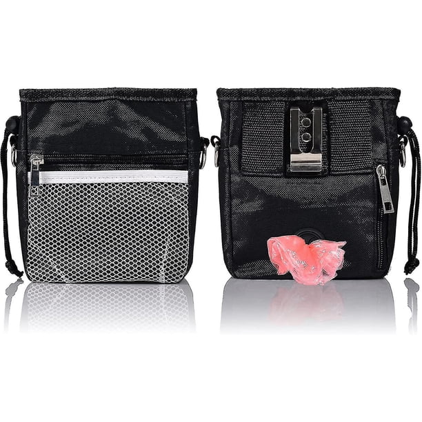 Bolsa de golosinas para perros con bolsillos ple y cinturón usable y ajustable 3 maneras de usar,