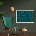thumbnail image 2 of Turquoise Blue Wall Art with Frame, Waterfowl Bird Silhouettes on Abstract Swirling Wave Lines, Printed Fabric Poster for Bathroom Living Room, 35" x 23", Petrol Blue Turquoise, by Ambesonne, 2 of 2