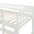 thumbnail image 5 of Bellemave Twin Over Twin Size Bunk Bed,Wood Floor Bunk Bed with Slide and Ladder for Teens(White), 5 of 11