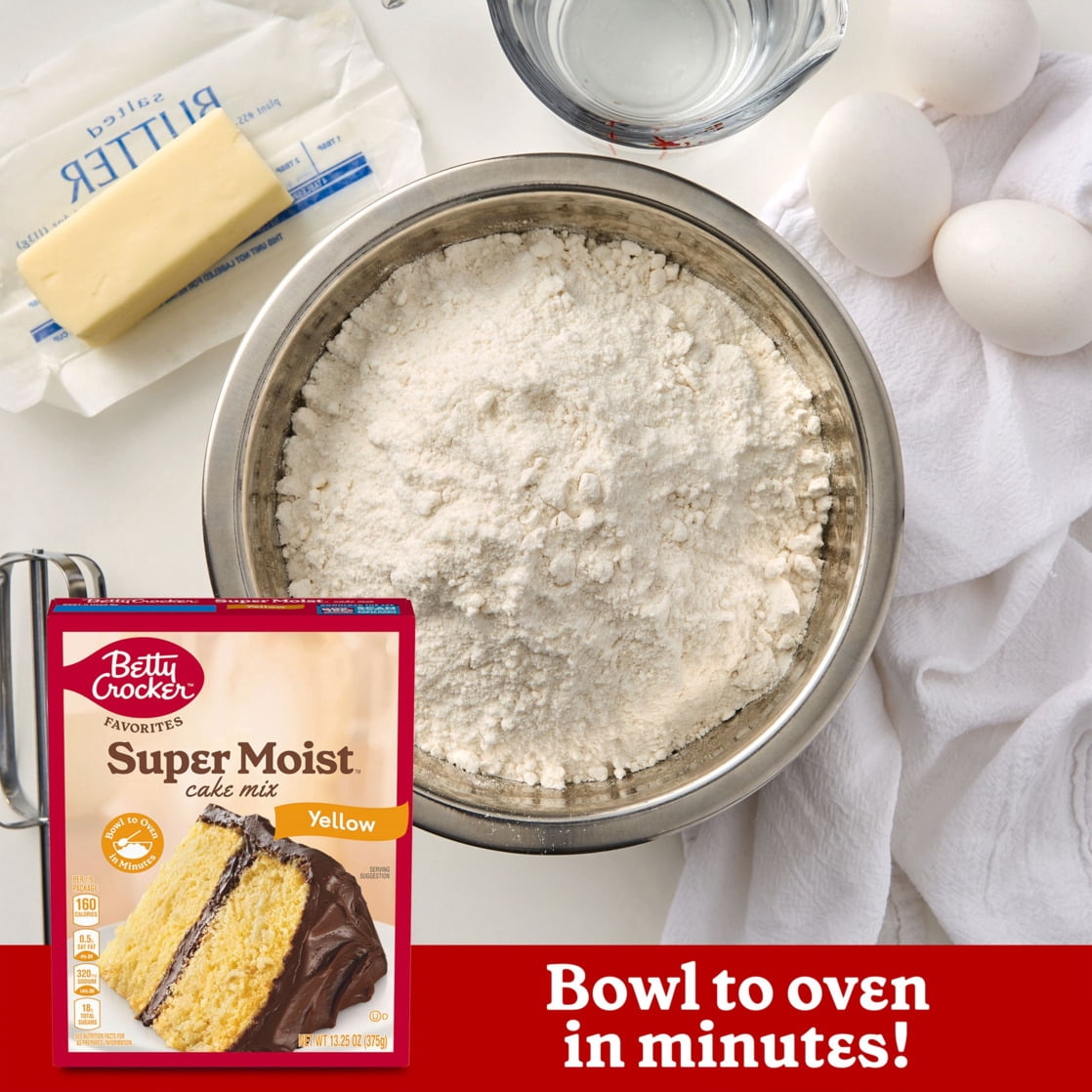 (12 pack) Betty Crocker Favorites Super Moist Yellow Cake Mix, 13.25 oz